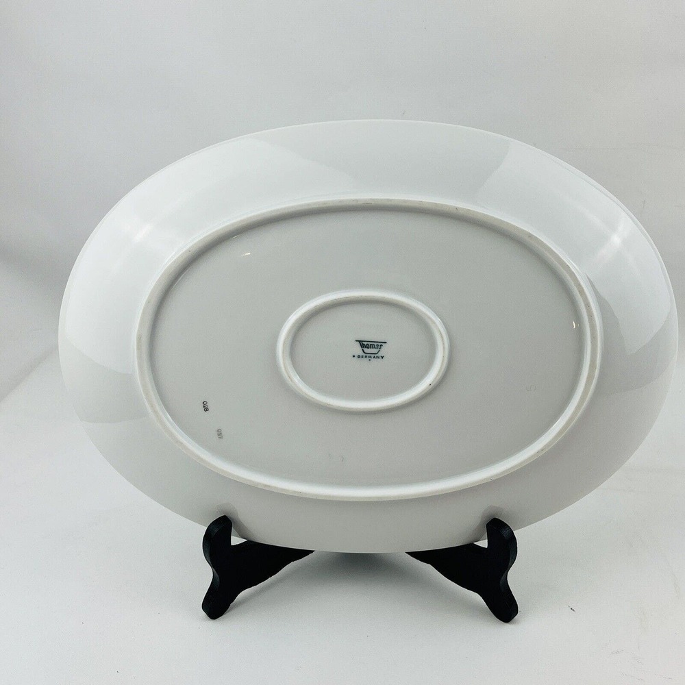Vintage Thomas Germany‎ 13" Platter Gray Platinum Band & Trim THO194 - Picture 3 of 6